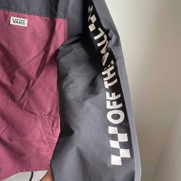 VANS SKATEBOARDING OFF THE STACK HOODED RAIN JACKET BUTTON UP MEN'S SIZE MEDIUM - Picture 7 of 9